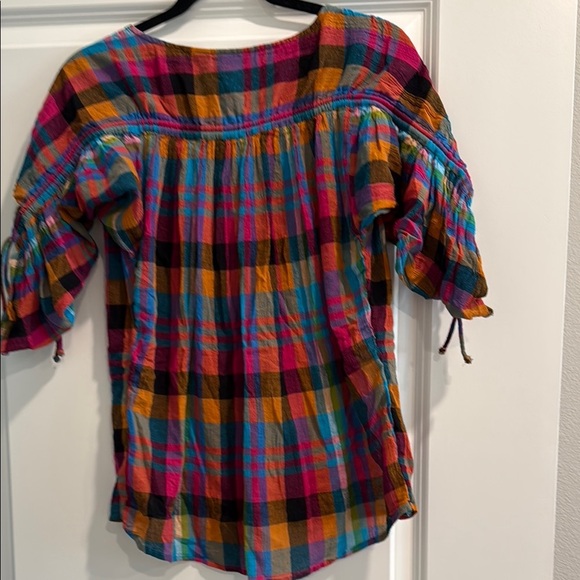 Maeve by Anthropologie Plaid Women's Top sz xs - Picture 5 of 5